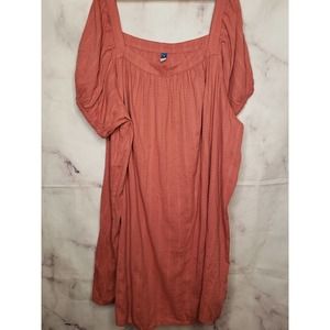 OLD NAVY Puff-Sleeve Dobby Mini Swing Dress 4X